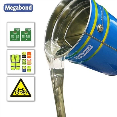 Adhesivo para laminación de perlas reflectantes a base de solvente